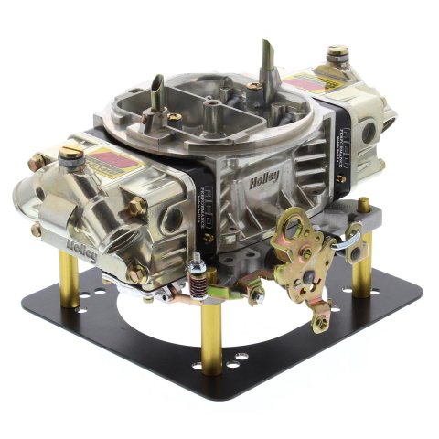 AED Billet HO-Series 750 CFM 4-Barrel Carburetor AL750HO-BK Carburetors, HO-Series, 4 Barrel, cfm, Sq. Bore, Mechanical Secondary, No Choke, Black Metering Blocks, 3.25 in. Tall, Tumble Polish, Each