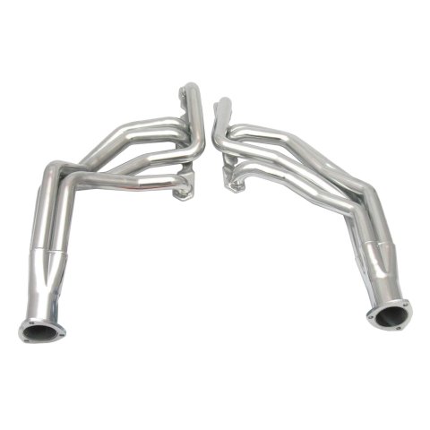 Doug's Headers D317 Headers, Long Tube, Steel, Silver Ceramic Coated, Chevy, Pair