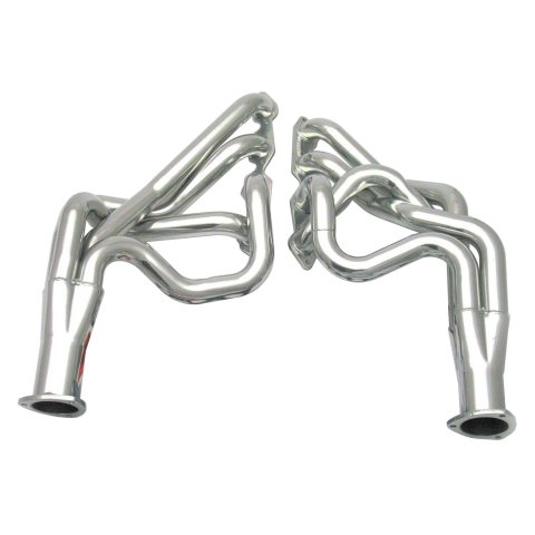 Doug's Headers D319 Headers, Long Tube, Steel, Silver Ceramic Coated, Chevy, Pontiac, Pair