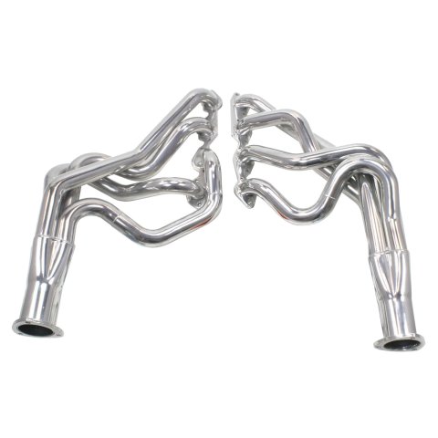 Doug's Headers D320 Headers, Long Tube, Steel, Silver Ceramic Coated, Chevy, Pair