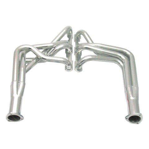 Doug's Headers D324 Headers, Long Tube, Steel, Silver Ceramic Coated, Chevy, Pontiac, Pair