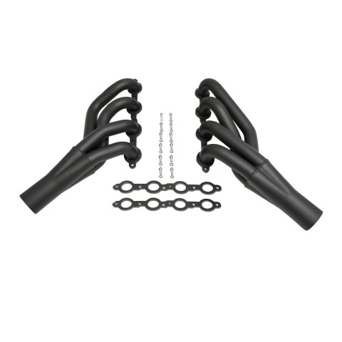 Doug's Headers D3358-B Headers, Mid-length, Steel, Temporary Non-high Temperature Paint, Round Port, Chevrolet, Pontiac, Small Block LS, Pair