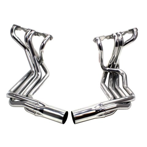 Doug's Headers D380 Headers, Side Mount, Steel, Silver Ceramic Coated, Chevy, Pair