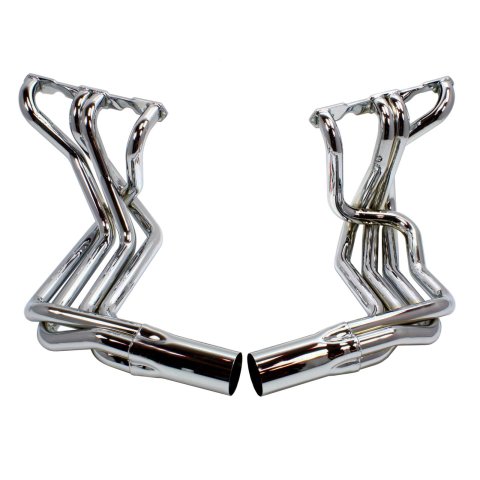 Doug's Headers D380-C Headers, Side Mount, Steel, Chrome, Chevy, Pair