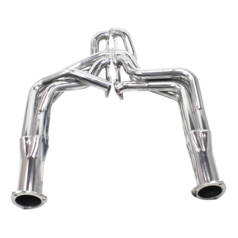 Doug's Headers D568 Headers, Long Tube, Steel, Ceramic Coated, Pontiac, 326, 350, 400, V8, Pair