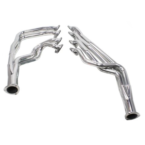 Doug's Headers D625 Headers, Long Tube, Steel, Ceramic Coated, 1.75 in Primary, 3 in Collector, Ford, Mercury, FE, V8, Automatic, Pair