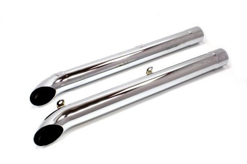 Doug's Headers Corvette Side Pipes for 1963-1982 CORVETTE - D930-C Pipes, Exhaust, Non-shielded Pipe Style, Steel, Chrome, 4 in Inlet/Outlet, 44.750 in Length, Chevy, Pair