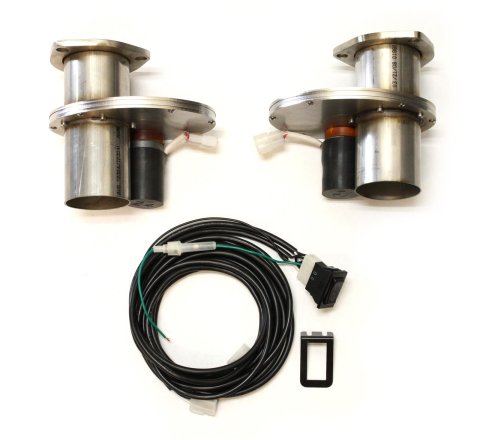Doug's Headers Electric 2.5 Inch Exhaust Cutouts Kit DEC250A Cutouts, Electric, Stainless Steel, Bolt-On, 2.50 in. Diameter, Wiring Harness, Pair