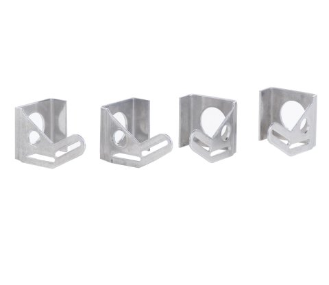 Be Cool Electric Fan Module Mounting Brackets 72031 Brackets, Aluminum, Natural, Universal, Set of 4