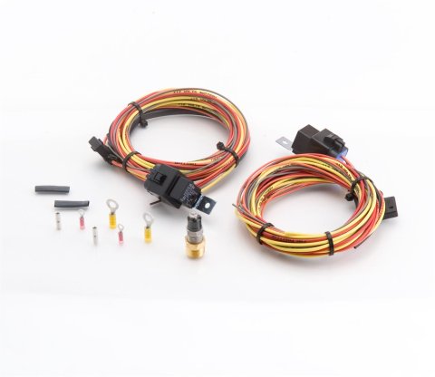 Be Cool Dual Electric Fan Wiring Kits 75117 Control, Thermostatic, 195 Degrees On/175 Degrees Off, Kit