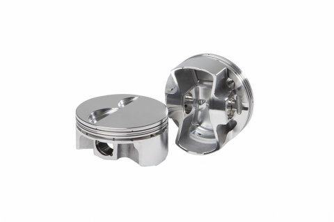 Diamond Pistons Small Block Chevy Racelite Series 11047-8 - 500HP Rated - 2618 Material - Inboard Forging - Includes Pins and Rings
