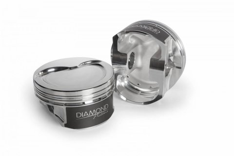 Diamond Pistons Competition Series 11521-R1-8 Pistons, Dish, Series, Forged Aluminum, 4.030 in. Bore, -15.00cc Head Volume, Chevy, LS, Set of 8