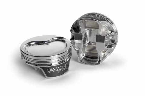 Diamond Pistons Competition Series 11591-R1-8 - 1200HP Rated - 2618 Material - Coated Skirts - Includes Pins and Rings