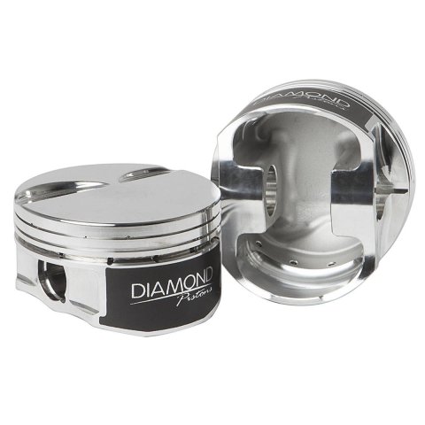 Diamond Pistons Competition Series 11599-R1-8 Piston and Ring Kit, Series, Forged Aluminum, Flat Top, 3.800 in. Bore, Chevy, Small Block, Kit