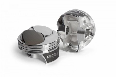 Diamond Pistons Big Block 24/26 Degree Competition Series 20026-8 - 1200HP Rated - 2618 Material - Coated Skirts - Includes Pins and Rings