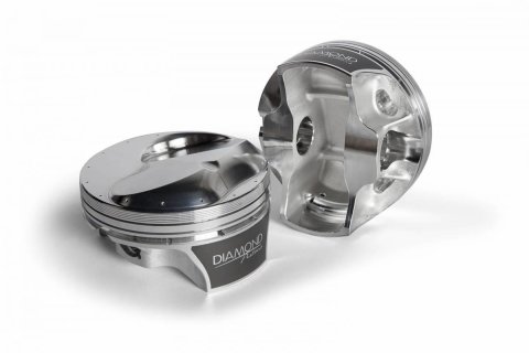 Diamond Pistons Big Block 20 Degree Competition Series 21003-8 - 1200HP Rated - 2618 Material - Coated Skirts - Includes Pins and Rings