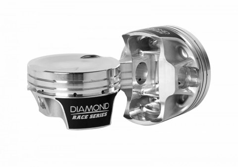 Diamond Pistons Race Series 30308-RS-8 MOD2K - 2000HP Rated - 2618 Material - Inboard Design - Coated Skirts - Includes H13 Pins and AP Rings