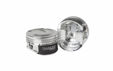 Diamond Pistons Sport Compact Series 35002-6 - 1000HP Rated - 2618 Material - Coated Skirts - Includes Pins and Rings
