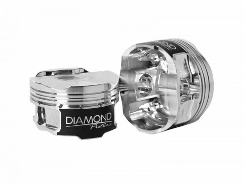 Diamond Pistons Sport Compact Series 36049-4 - 800HP Rated - 2618 Material - Coated Skirts - Includes Pins and Rings