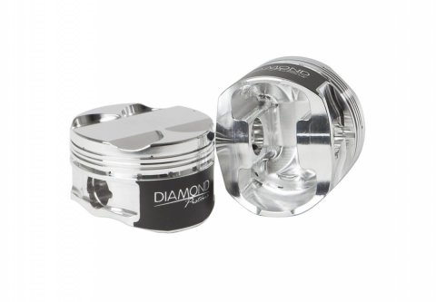 Diamond Pistons Sport Compact Series 37010-6 - 1200HP Rated - 2618 Material - Coated Skirts - Includes Pins and Rings