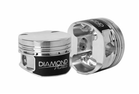 Diamond Pistons Sport Compact Series 38007-4 - 1000HP Rated - 2618 Material - Coated Skirts - Includes Pins and Rings