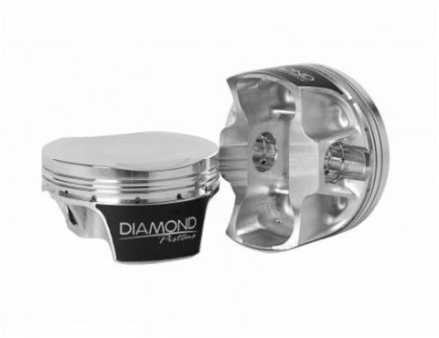 Diamond Pistons Competition Series 53113-R1-8 - 1200HP Rated - 2618 Material - Coated Skirts - Includes .185W Pins and Gas Nitrided Rings