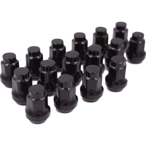 Raceline Conical Lug Nuts - 10mm x 1.25 - 16 Pack - Black