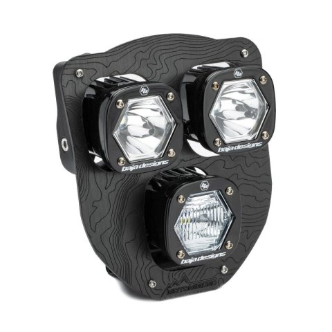 Baja Designs 24-25 Husqvarna FE/TE Triple S1 Hydra (D/C) LED Headlight Kit - Clear
