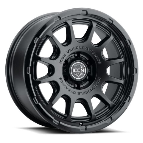 ICON Alloys Rancho 20x9 / 6x5.5 / 16mm / 5.625in BS DBL Black Wheel