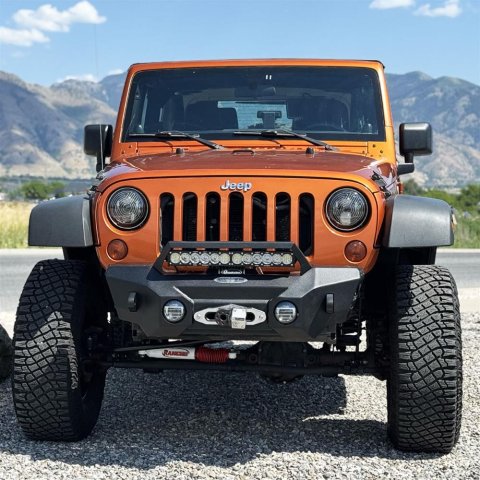 Rock Slide 07-18 Jeep Wrangler JK Appalachian Steel Stubby Front Bumper w/ Winch Plate