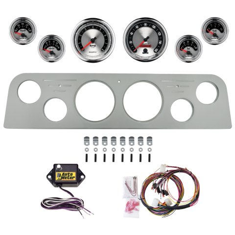AutoMeter American Muscle 62-66 GMC Truck Billet Panel/Gauge Kit - 3-3/8in. (x2) & 2-1/16in. (x4)
