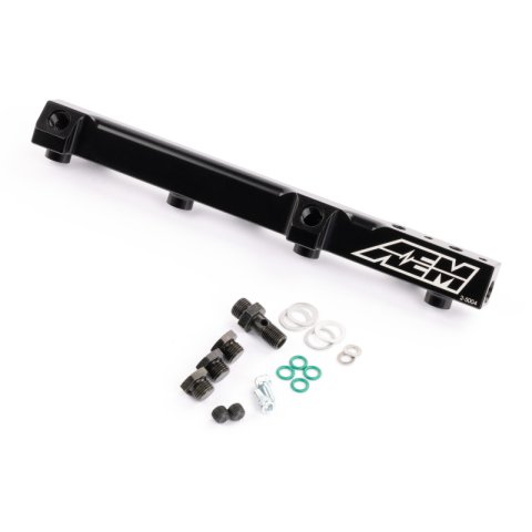 AEM 90-93 Accord DX/LX/SE/EX & 92-01 Prelude S/Si/Si VTEC Black Fuel Rail