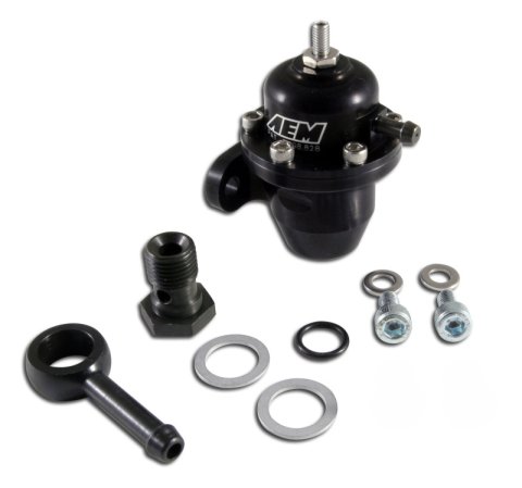 AEM 86-93 Acura / 95-98 TL / 88-91 Civic/CRX / 92-01 Prelude Black Adjustable Fuel Pressure Regulato