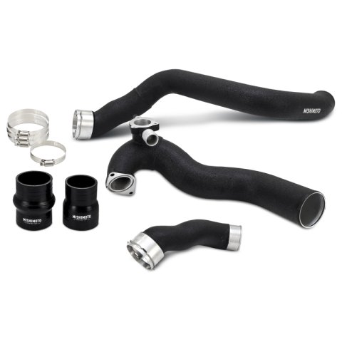 Mishimoto 2024+ Ford Mustang EcoBoost Charge Pipes - Wrinkle Black