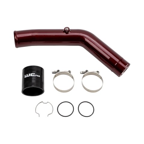 Wehrli 23-24 Ford 6.7L HO Power Stroke 3in Hot Side Intercooler Pipe - WCFab Red