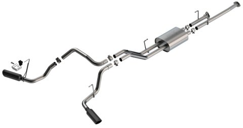 Borla 09-21 Toyota Tundra 5.7L ATAK Cat-Back Exhaust - 4in Black Chrome Tips