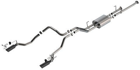 Borla 09-13 Toyota Tundra 4.6L/5.7L ATAK Cat-Back Exhaust - Black Chrome Tips