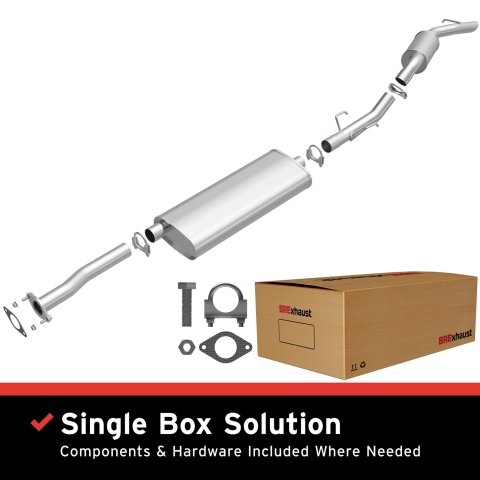 BRExhaust Direct-Fit Exhaust Systems 106-0009 Systems, Direct-Fit, Cat-back, Single, Steel, Aluminized, Rear Exit, Buick, Chevrolet, Oldsmobile, Pontiac, Saturn, Kit
