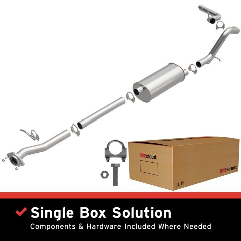 BRExhaust Direct-Fit Exhaust Systems 106-0011 Systems, Direct-Fit, Cat-back, Single, Steel, Aluminized, Side Exit, Cadillac, Chevrolet, GMC, Kit