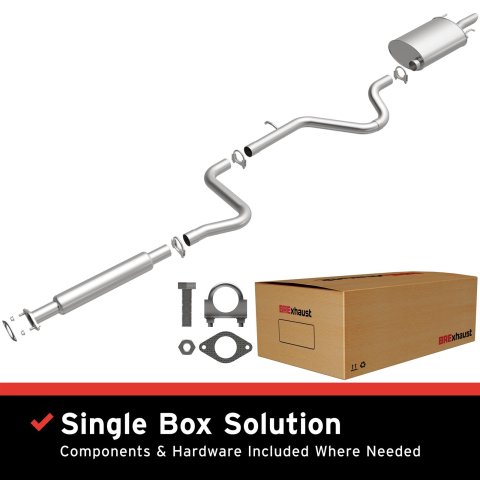 BRExhaust Direct-Fit Exhaust Systems for 2006-2011 IMPALA, 2006-2007 MONTE CARLO - 106-0015 Systems, Direct-Fit, Cat-back, Single, Steel, Aluminized, Rear Exit, Chevrolet, Kit