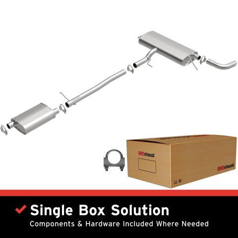 BRExhaust Direct-Fit Exhaust Systems for 2010-2017 EQUINOX, TERRAIN - 106-0020 Systems, Direct-Fit, Cat-back, Single, Steel, Aluminized, Rear Exit, Chevrolet, GMC, Kit