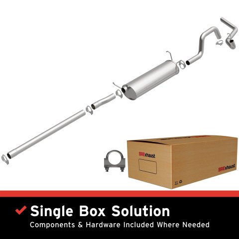BRExhaust Direct-Fit Exhaust Systems for 2001-2003 F-150, 2004 F-150 HERITAGE - 106-0026 Systems, Direct-Fit, Cat-back, Single, Steel, Aluminized, Side Exit, Ford, Kit