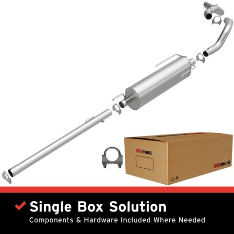 BRExhaust Direct-Fit Exhaust Systems for 2002-2005 RAM 1500 - 106-0029 Systems, Direct-Fit, Cat-back, Single, Steel, Aluminized, Side Exit, Dodge, Kit