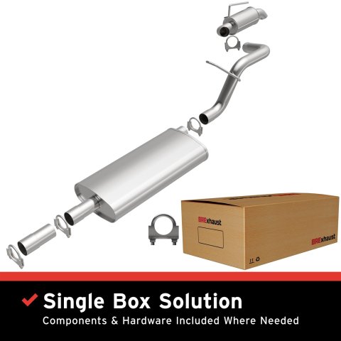 BRExhaust Direct-Fit Exhaust Systems for 2008-2012 LIBERTY, 2007-2011 NITRO - 106-0047 Systems, Direct-Fit, Cat-back, Single, Steel, Aluminized, Rear Exit, Dodge, Jeep, Kit