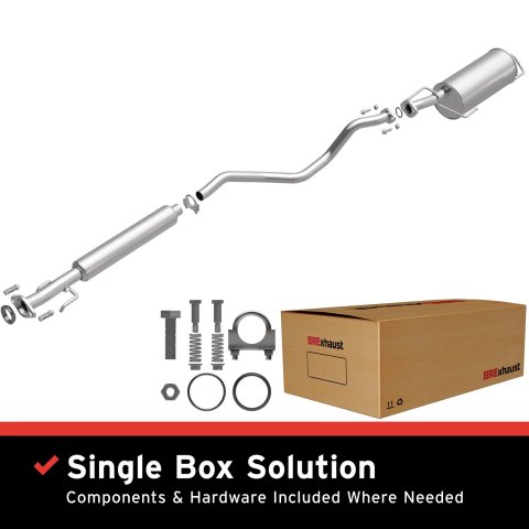 BRExhaust Direct-Fit Exhaust Systems for 2007-2012 VERSA - 106-0057 Systems, Direct-Fit, Cat-back, Single, Steel, Aluminized, Rear Exit, Nissan, Kit