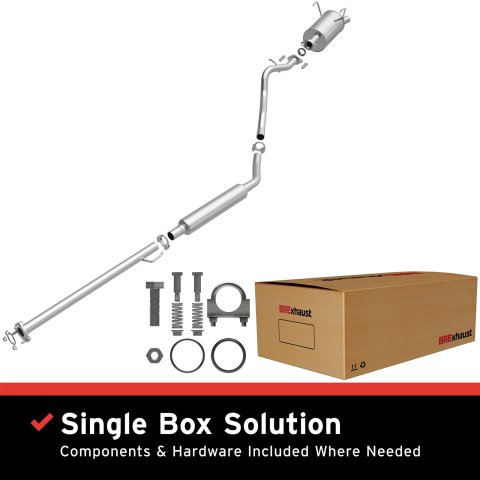 BRExhaust Direct-Fit Exhaust Systems for 1997-2001 CR-V - 106-0074 Systems, Direct-Fit, Cat-back, Single, Steel, Aluminized, Rear Exit, use on Honda®, Kit