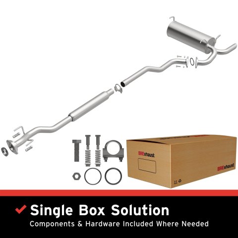 BRExhaust Direct-Fit Exhaust Systems for 2011-2017 JUKE - 106-0077 Systems, Direct-Fit, Cat-back, Single, Steel, Aluminized, Rear Exit, Nissan, Kit