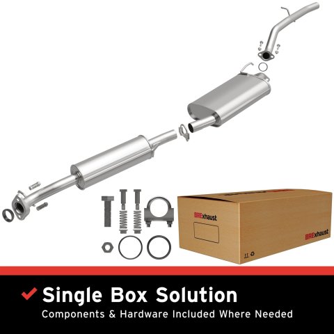 BRExhaust Direct-Fit Exhaust Systems for 2003-2011 ELEMENT - 106-0080 Systems, Direct-Fit, Cat-back, Single, Steel, Aluminized, Rear Exit, use on Honda®, Kit