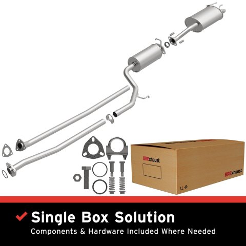 BRExhaust Direct-Fit Exhaust Systems for 2012-2015 CIVIC - 106-0102 Systems, Direct-Fit, Cat-back, Single, Steel, Aluminized, Rear Exit, use on Honda®, Kit