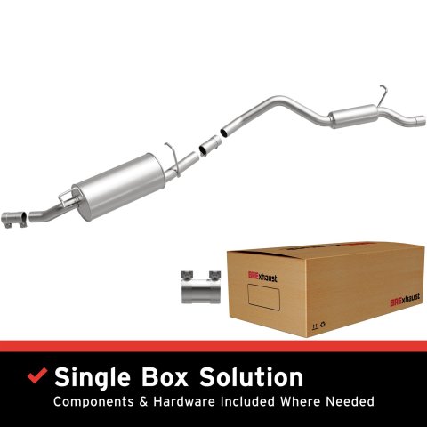 BRExhaust Direct-Fit Exhaust Systems for 2010-2013 TRANSIT CONNECT - 106-0107 Systems, Direct-Fit, Cat-back, Single, Steel, Aluminized, Rear Exit, Ford, Kit